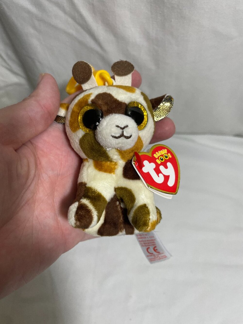 TY Beanie Boos Stilts Giraffe Plush Clip Keychain 5” 2022 With Tags